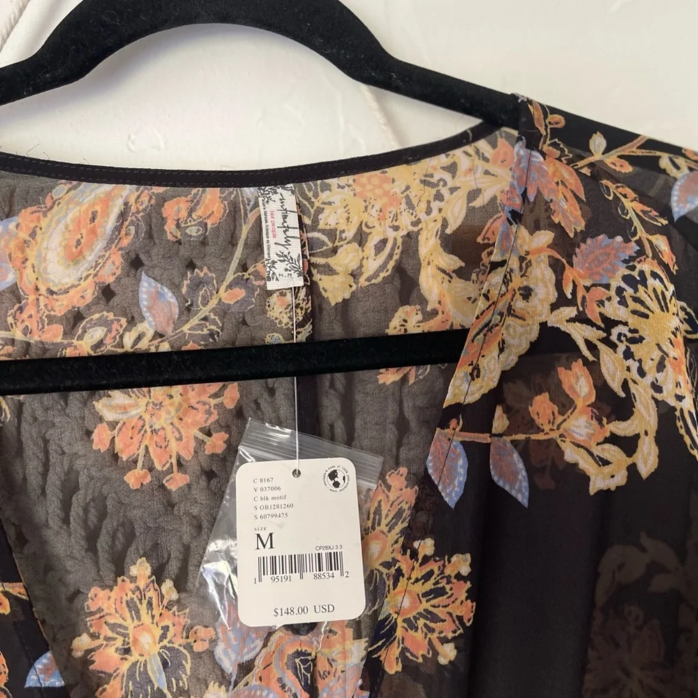 Free People Dream State Floral Kimono Cover Up
